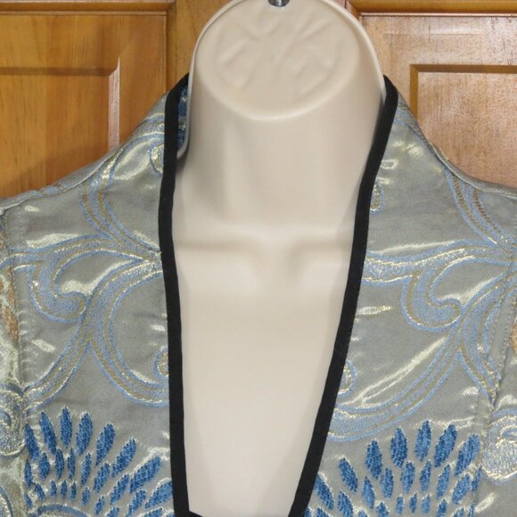 Irresistible Reversibles Blue & Gold Jacket/Blazer Size S/M - Picture 3 of 15